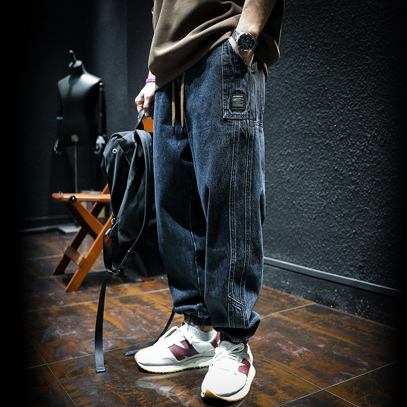 #DY-D817-ST# 潮品休閒束腳牛仔褲