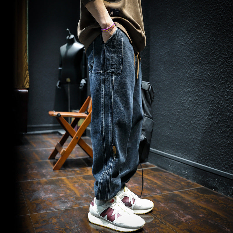 #DY-D817-ST# 潮品休閒束腳牛仔褲