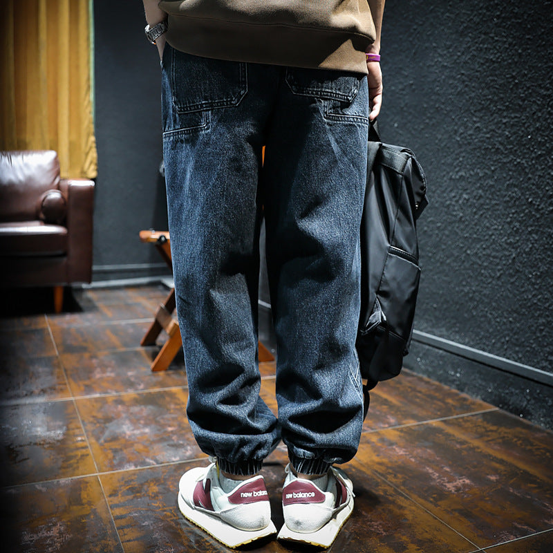 #DY-D817-ST# 潮品休閒束腳牛仔褲