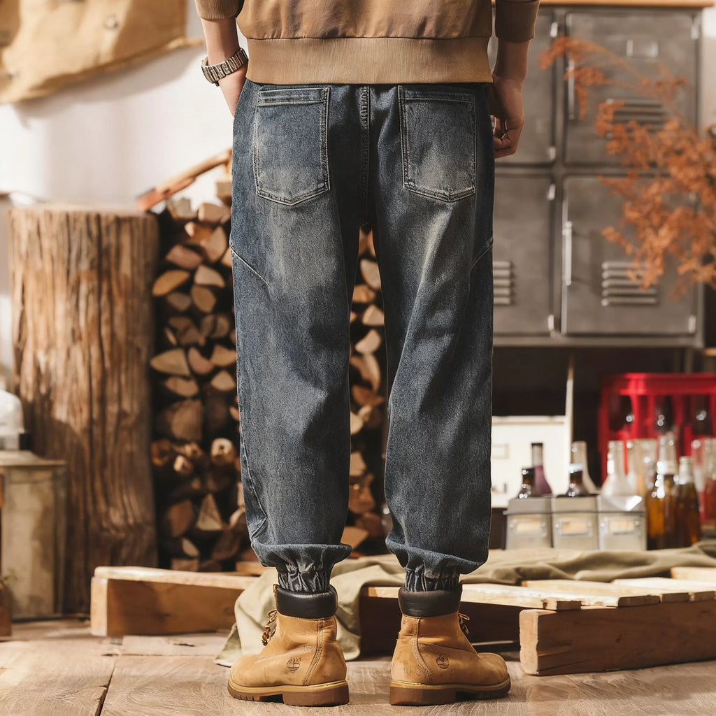 #XB-886#美式復古牛仔褲