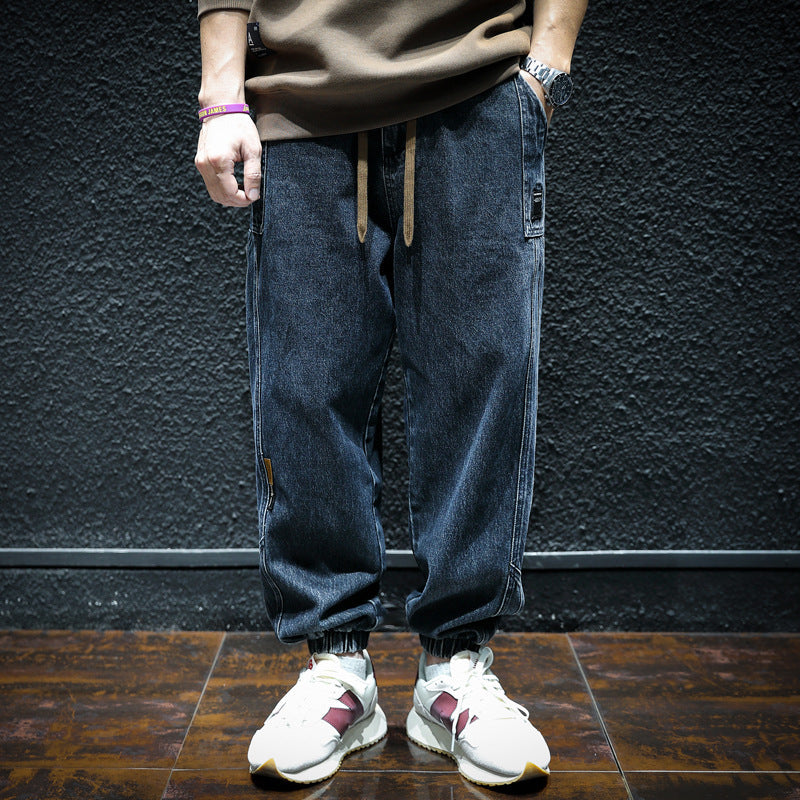 #DY-D817-ST# 潮品休閒束腳牛仔褲